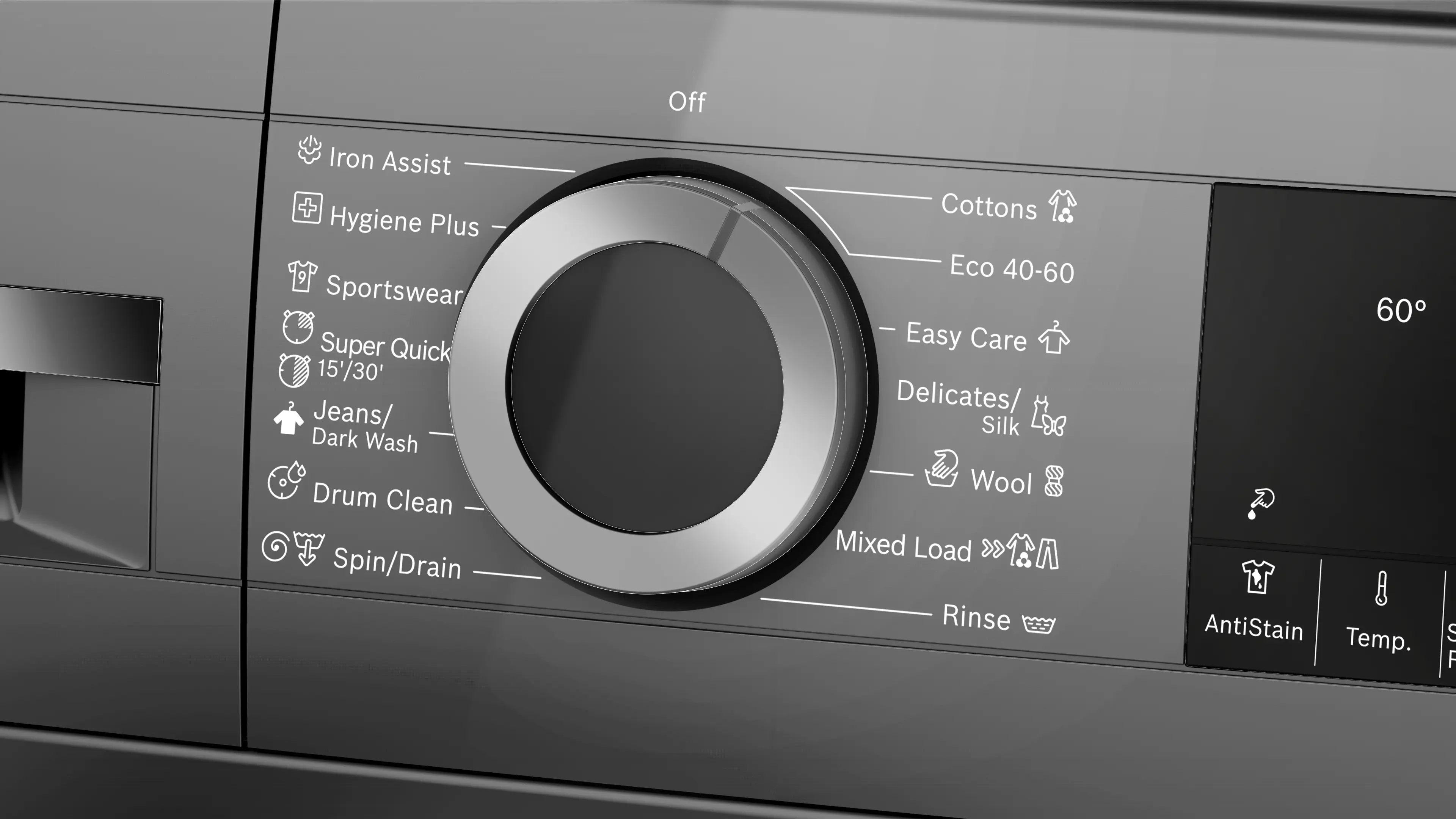 Mașina de spălat rufe cu încarcare frontală 9 kg max, Bosch Seria 6, 1400 rpm, Cast iron grey [6]