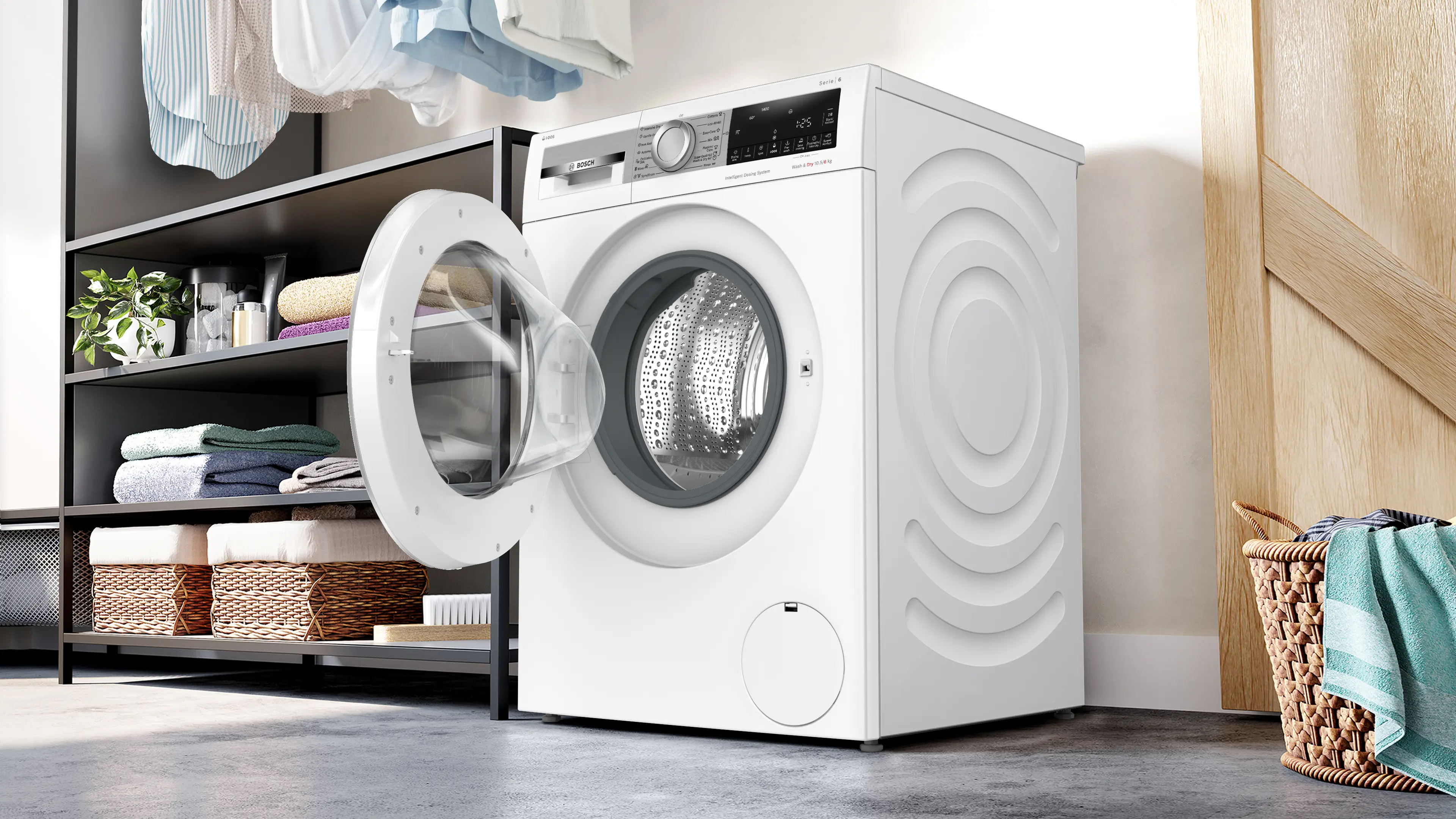 Mașină de spălat rufe cu uscător Bosch Seria 6 WNG254A9BY, 10.5/6 kg, 1400 rpm [7]