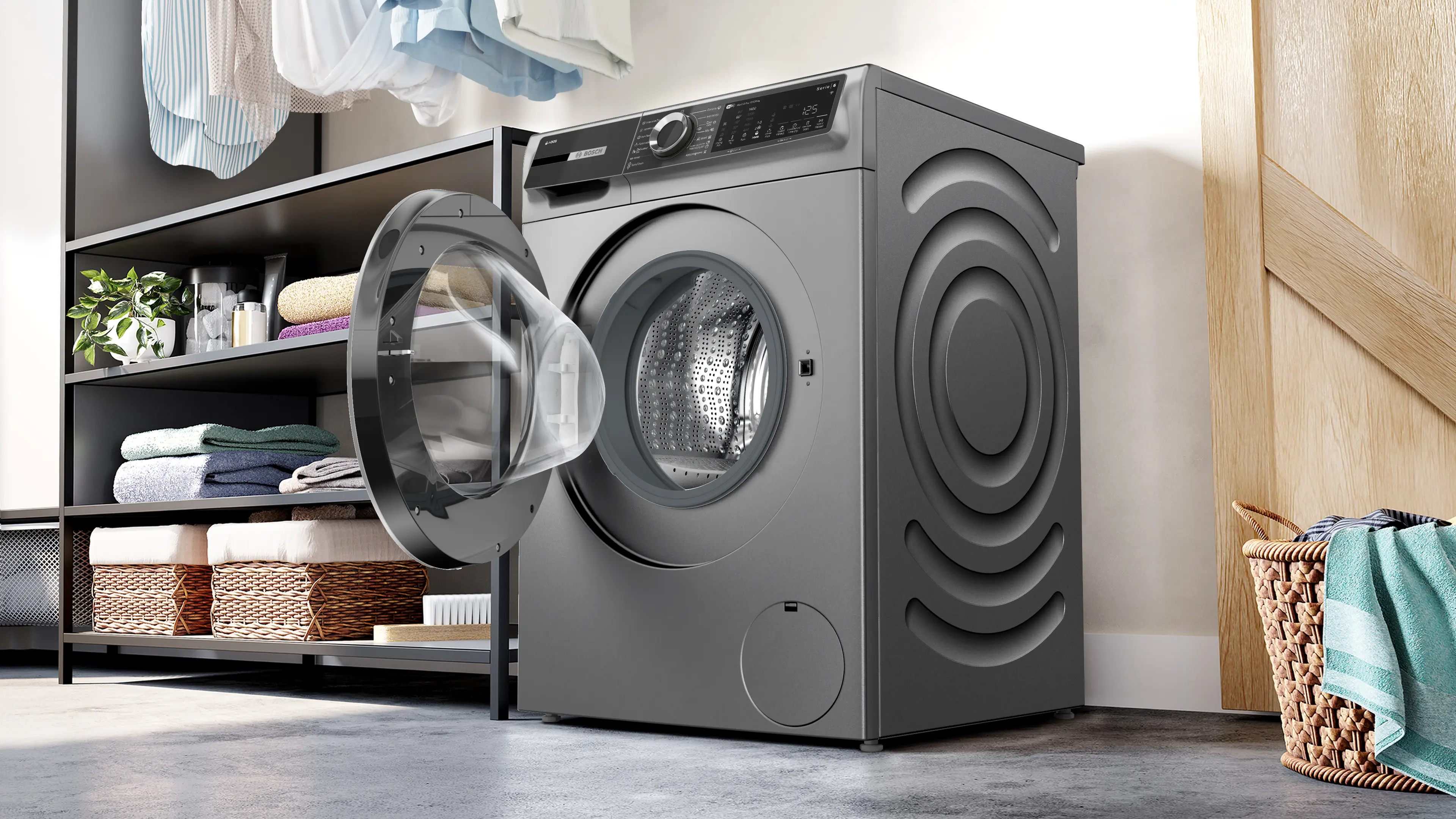Mașină de spălat rufe cu uscător Bosch Seria 6 WNG254ARBY, 10.5/6 kg, 1400 rpm [9]