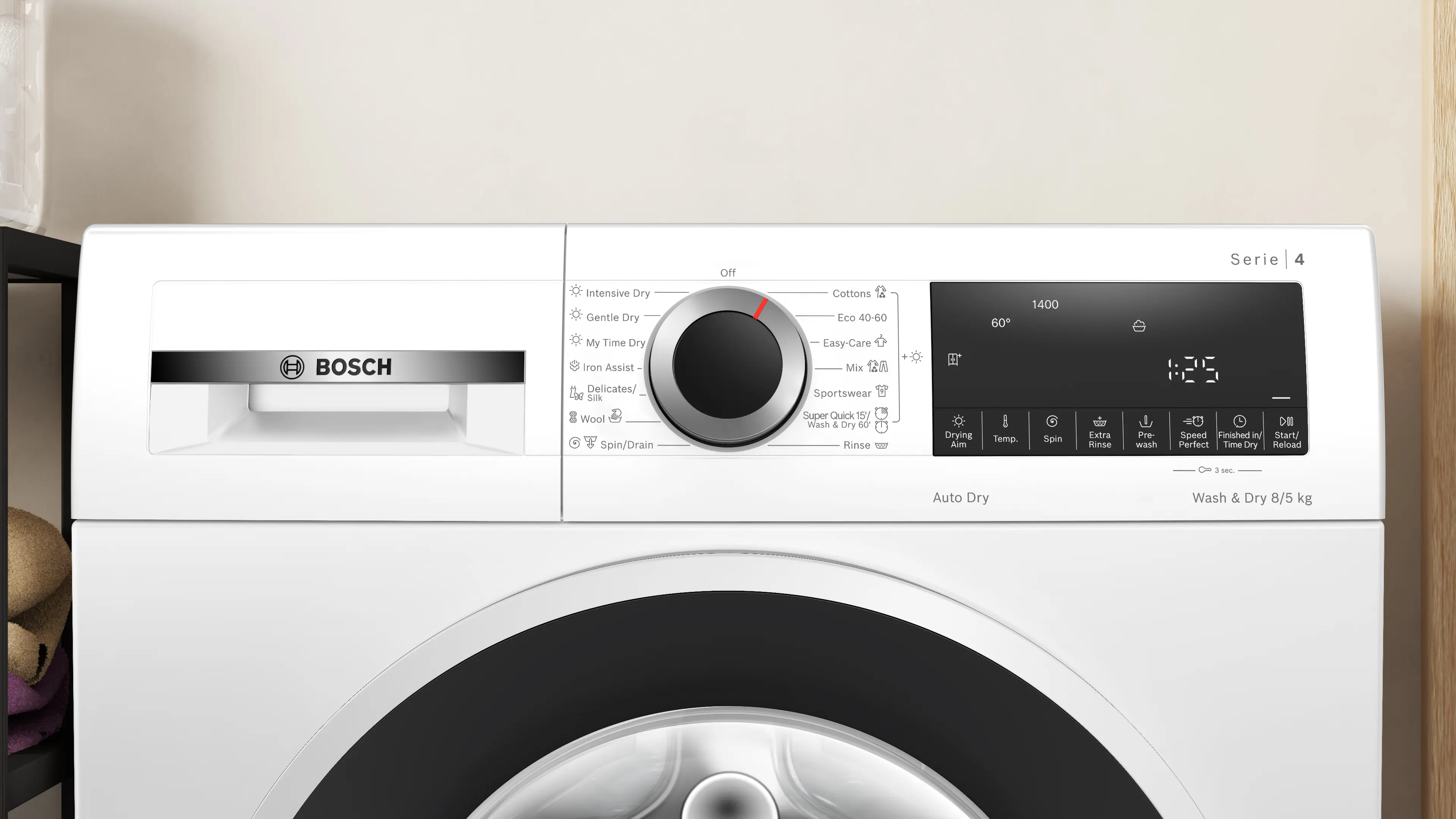 Mașină de spălat rufe cu uscător Bosch Seria 4 WNA13401BY, 8/5 kg, 1400 rpm [5]