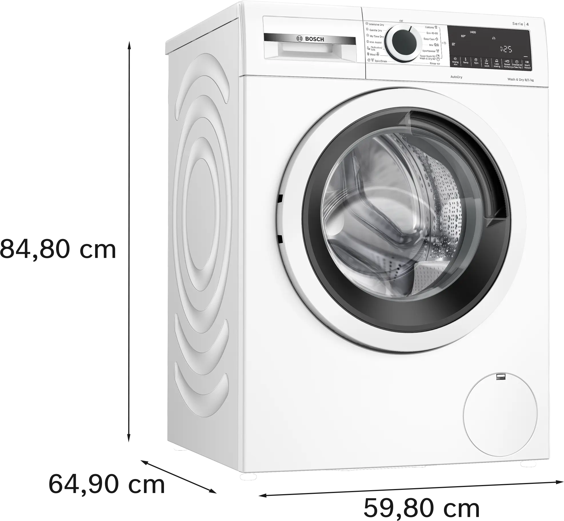 Mașină de spălat rufe cu uscător Bosch Seria 4 WNA13400BY, 8/5 kg, 1400 rpm [9]