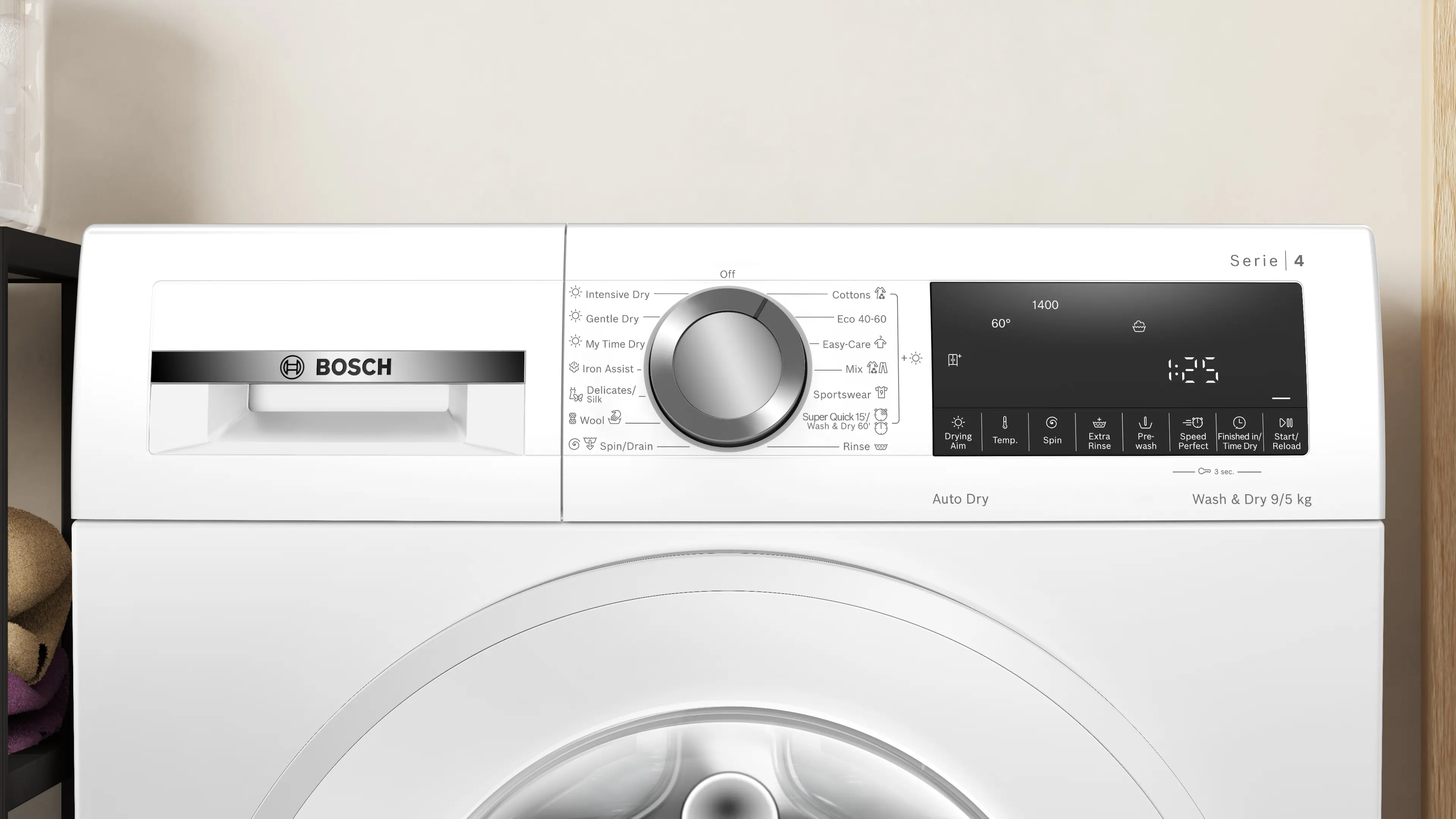 Mașină de spălat rufe cu uscător Bosch Seria 4 WNA14401BY, 9/5 kg, 1400 rpm [5]