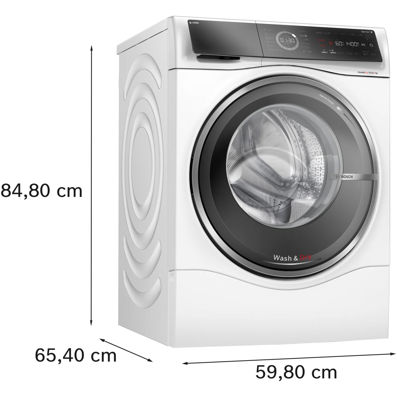 Masina de spalat rufe cu uscator Bosch Seria 8 WNC254A0BY, Spalare 10 kg, Uscare 6 kg, 1400 rpm, Clasa A, i-DOS, Iron Assist, Home Connect, Anti Stain, Auto Dry, Motor EcoSilence [2]