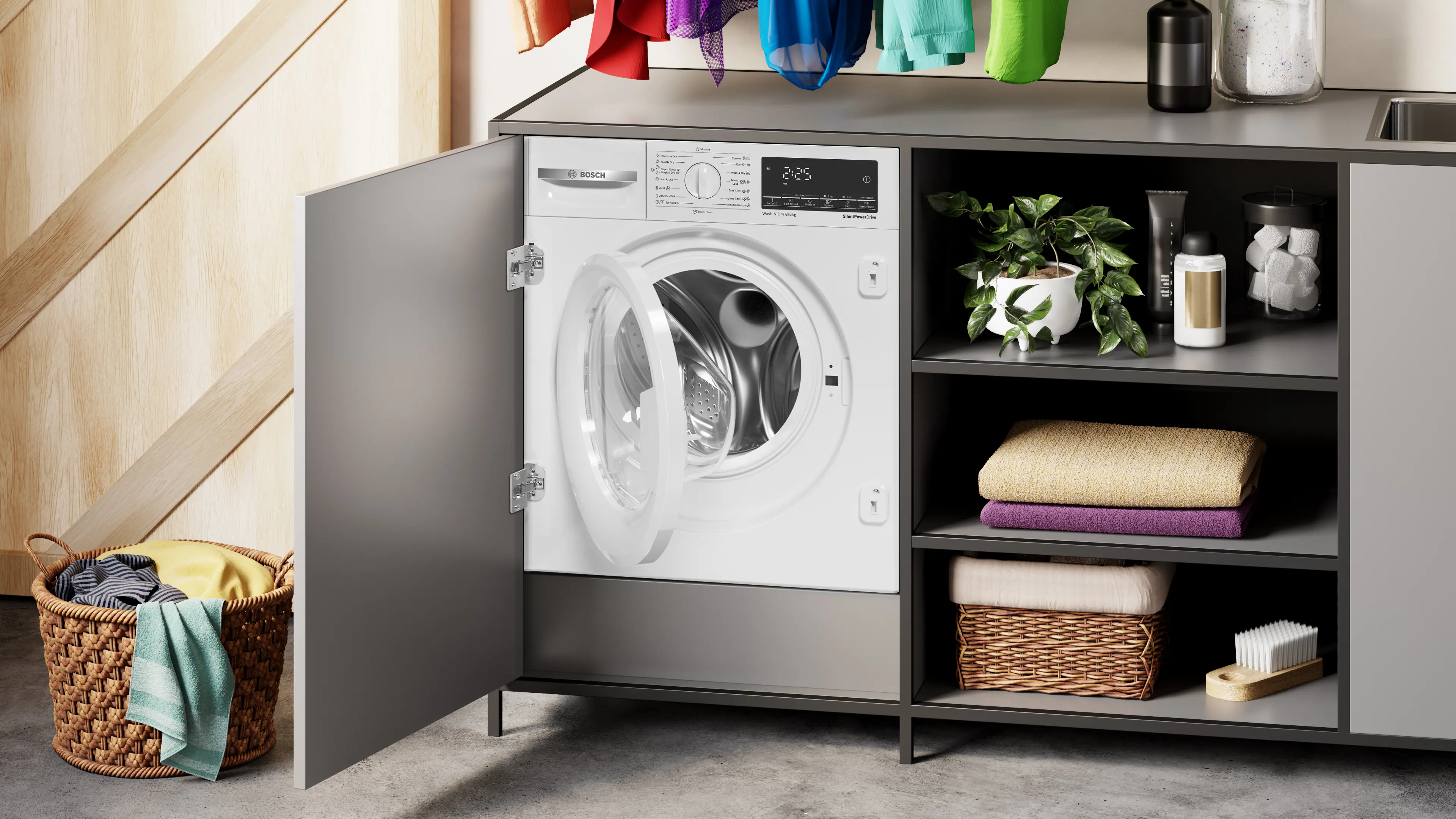 Mașină de spălat rufe cu uscător Bosch Seria 6 WKD28490EU, 8/5 kg, 1400 rpm, încorporabilă [4]