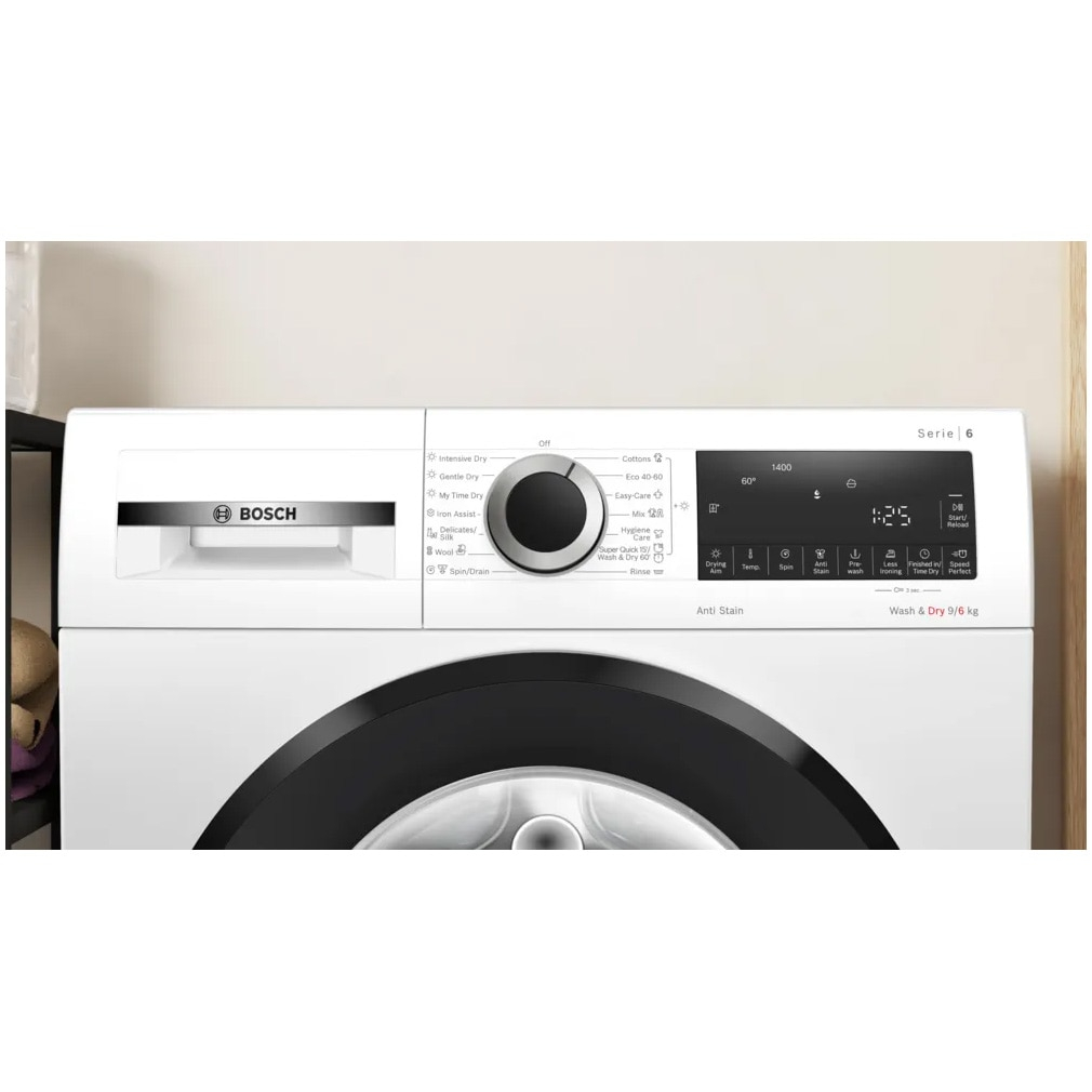 Masina de spalat rufe frontala cu uscator BOSCH WNG24401BY, 9/6 kg, 1400rpm, Clasa A/D, alb [7]