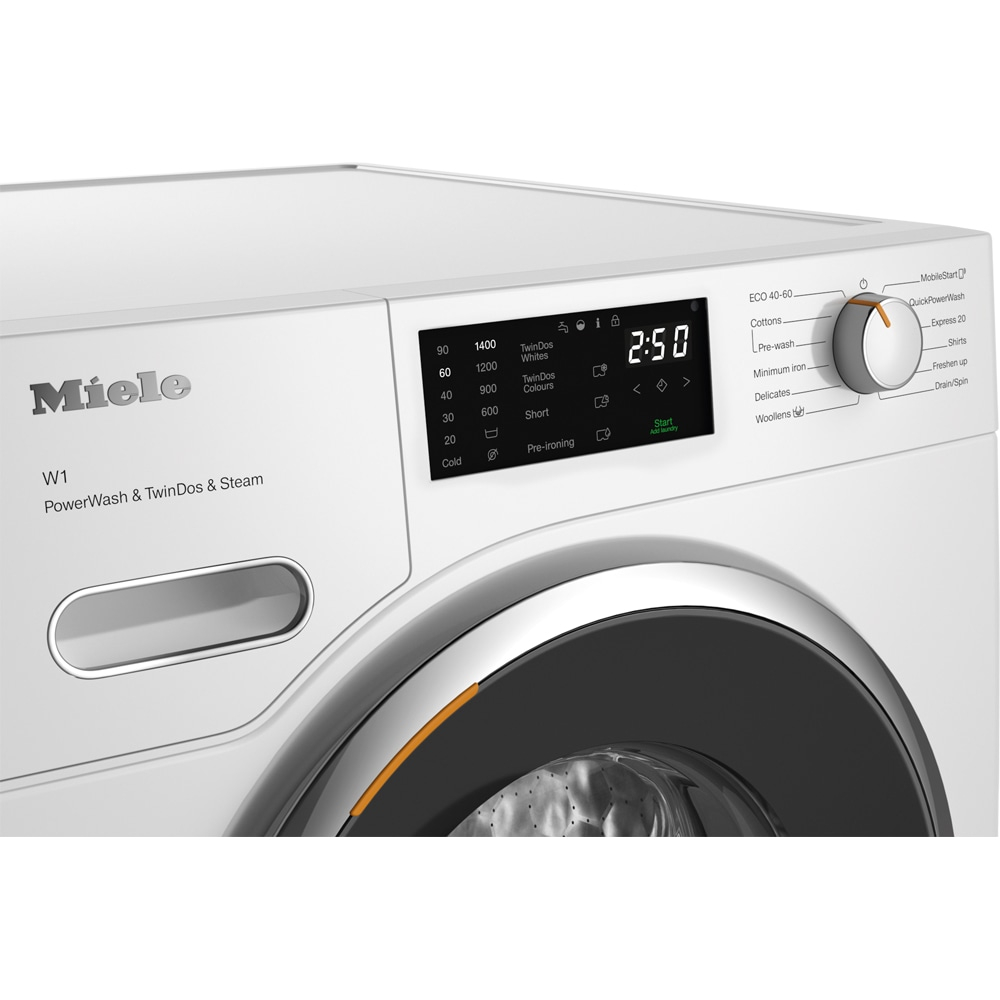 Masina de spalat rufe frontala MIELE WWG880 WCS PWash&TDos, SteamCare, 9 kg, 1400rpm, Clasa A, Wi-Fi, alb [3]