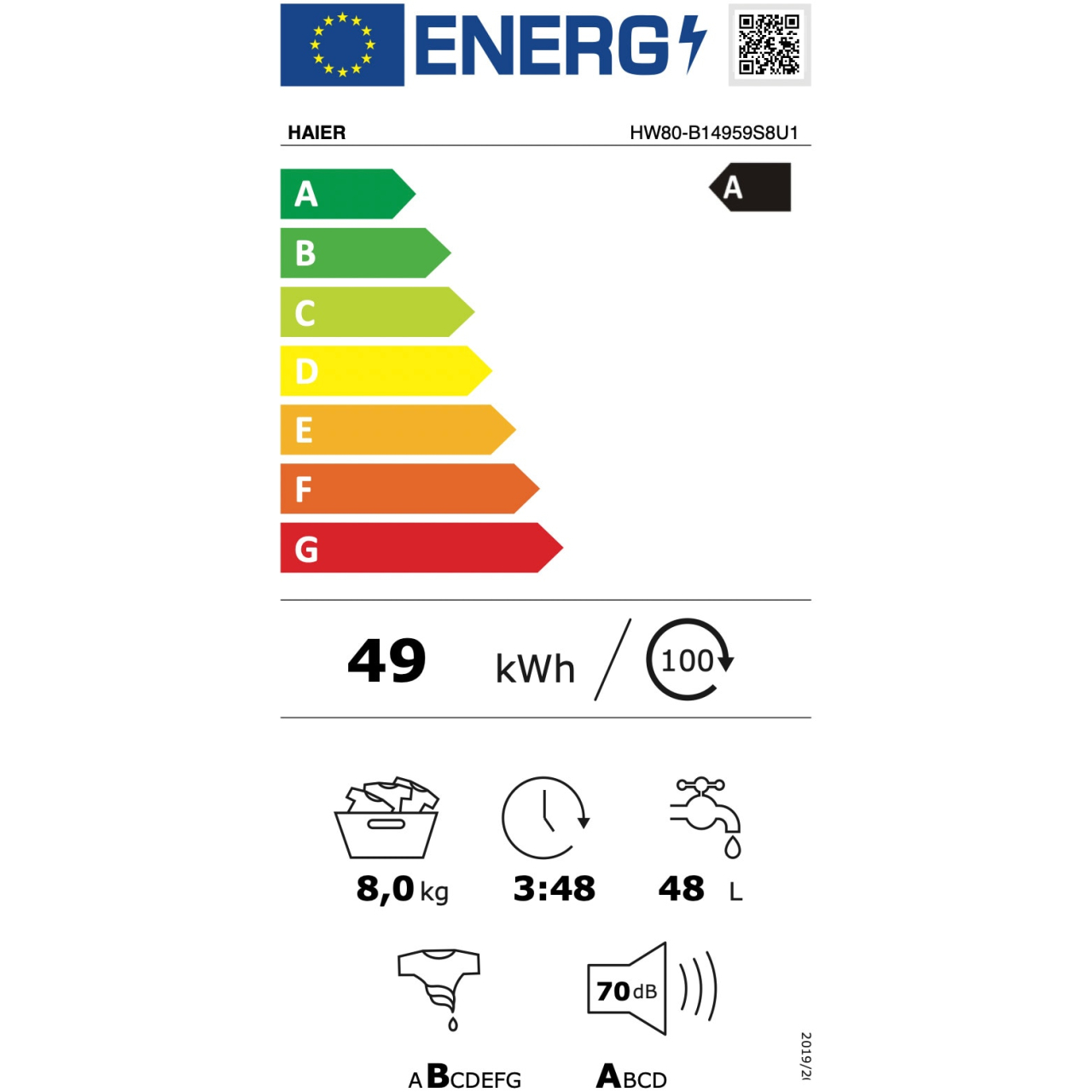Masina de spalat rufe Haier HW80-B14959S8U1S, 8 kg, 1400 rpm, Clasa A, Motor Direct Motion, Wi-Fi, Refresh, ABT, Steam, iTime, Pillow Drum, Antracit [11]