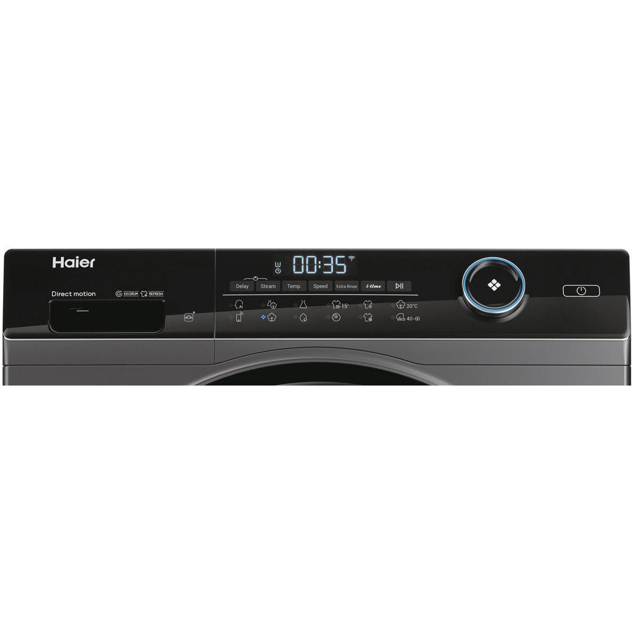 Masina de spalat rufe Haier HW80-B14959S8U1S, 8 kg, 1400 rpm, Clasa A, Motor Direct Motion, Wi-Fi, Refresh, ABT, Steam, iTime, Pillow Drum, Antracit [2]