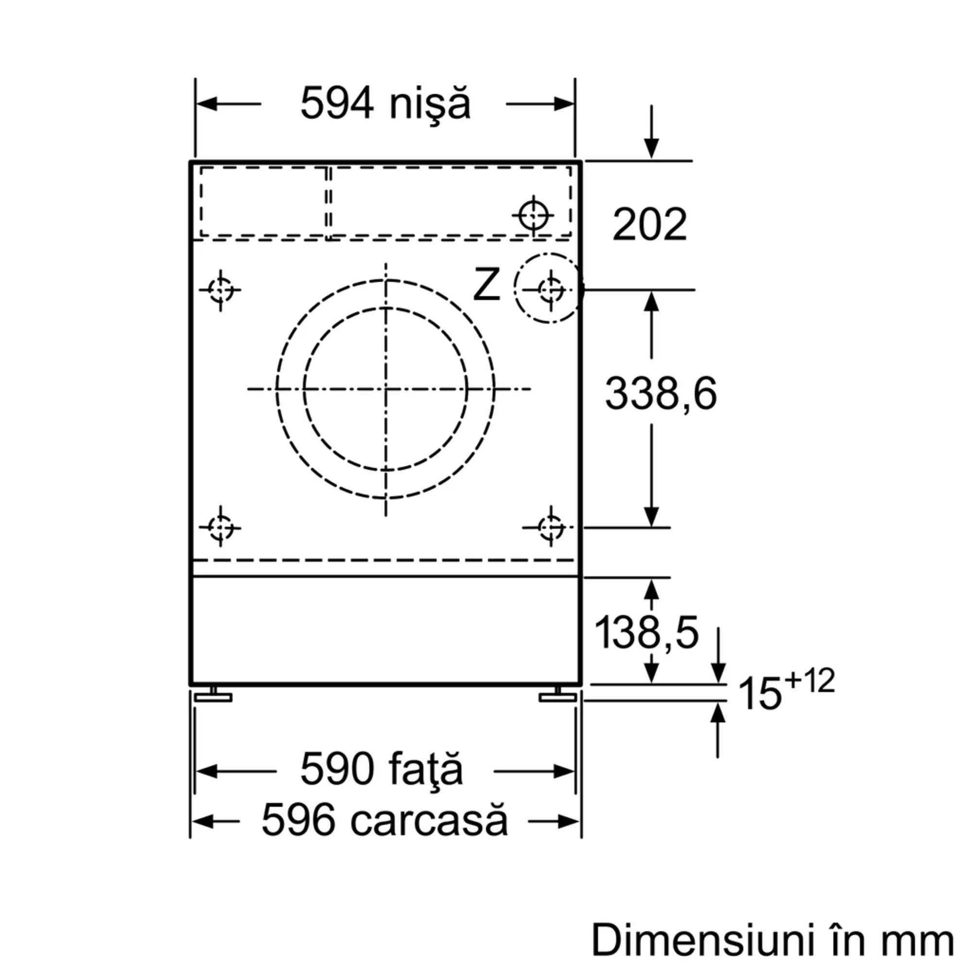 Mașină de spălat rufe încorporabilă Bosch Seria 8 WIW28542EU, 8 kg, 1400 rpm [14]