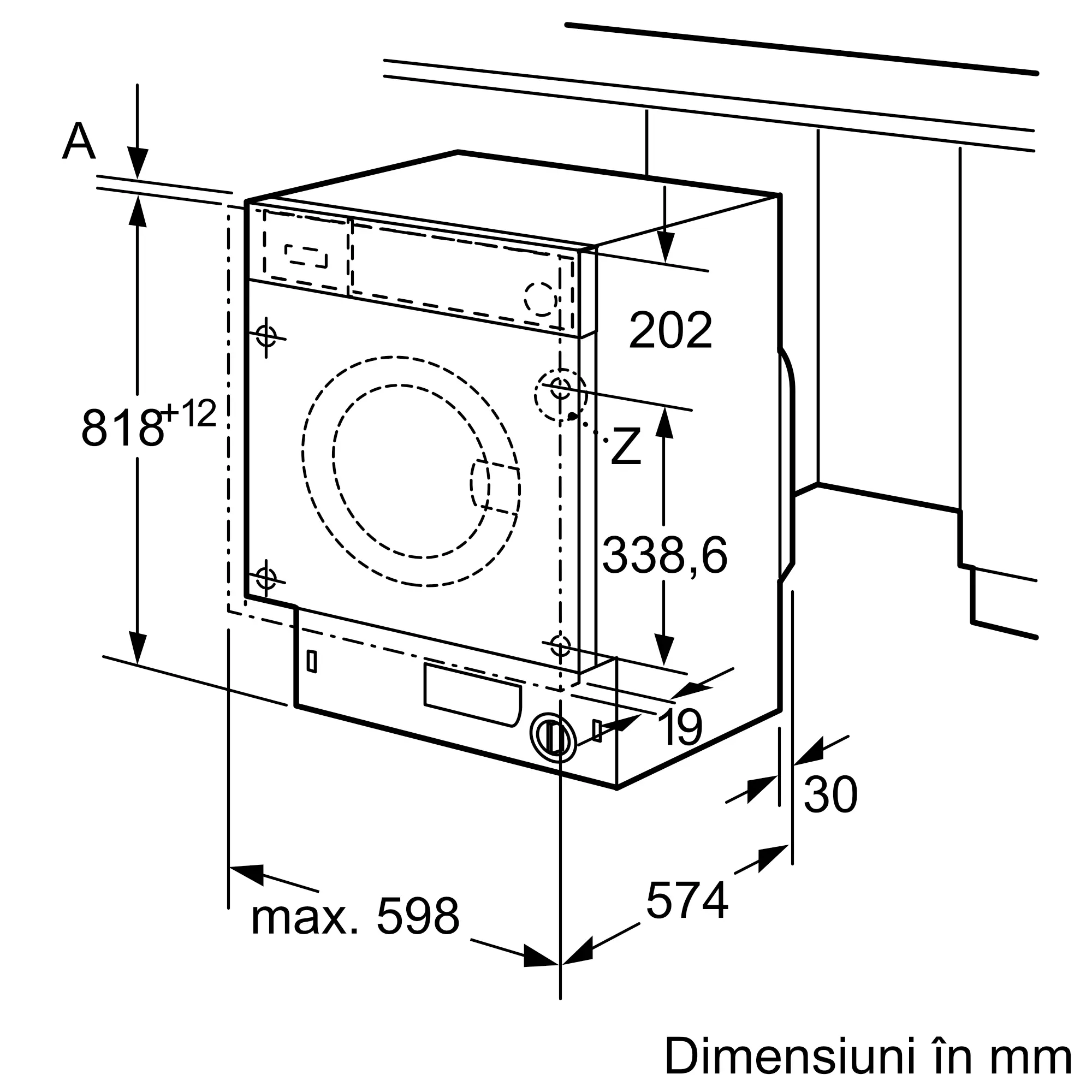 Mașină de spălat rufe încorporabilă Bosch Seria 8 WIW28542EU, 8 kg, 1400 rpm [16]