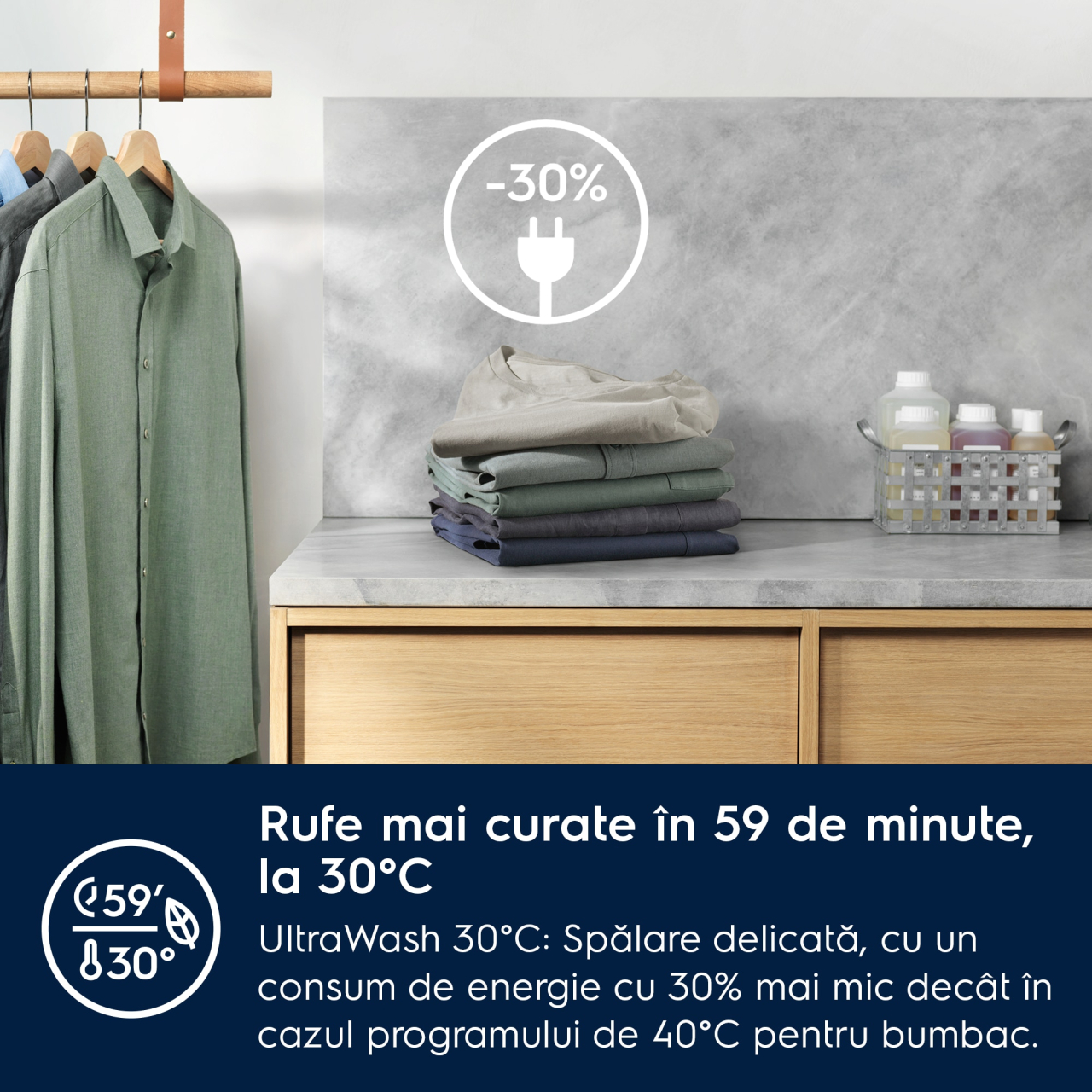 Mașină de spălat rufe incorporabilă Electrolux EW8F348SCI – PerfectCare 800 8 kg, 1400 rpm, SensiCare & SteamCare cu FreshScent, TimeManager®, Clasa A, Inox [6]
