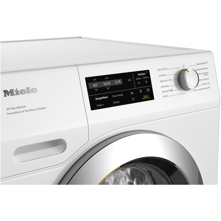 Masina de spalat rufe Miele WEI895 WCS, 9 kg, 1600 rpm, Clasa A, SteamCare, QuickPowerWash,Twindos dozare automata a detergentului Miele@home, Alb [2]