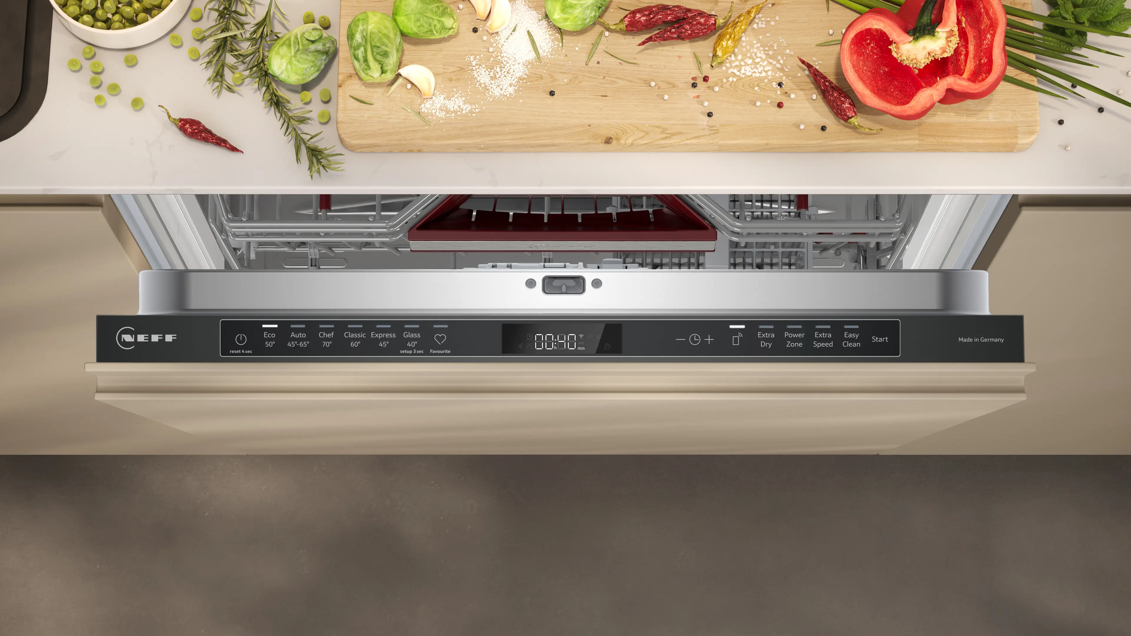 Mașină de spălat vase complet integrabilă NEFF N70 S287EB806E, 60 cm, XXL, Open Dry, Home Connect, 13 seturi, 42 dB, clasa A [2]