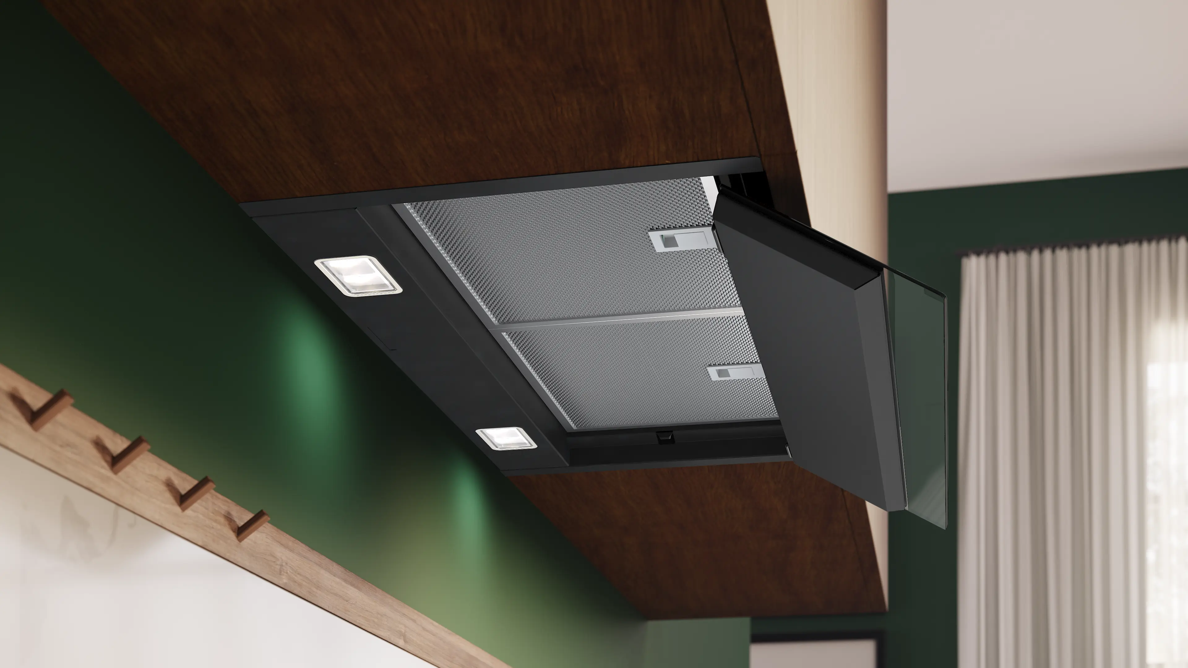 Hotă incorporabilă NEFF D69XET2S5 N70, 60 cm, 426 m³/h, 3 trepte, LED, negru [4]