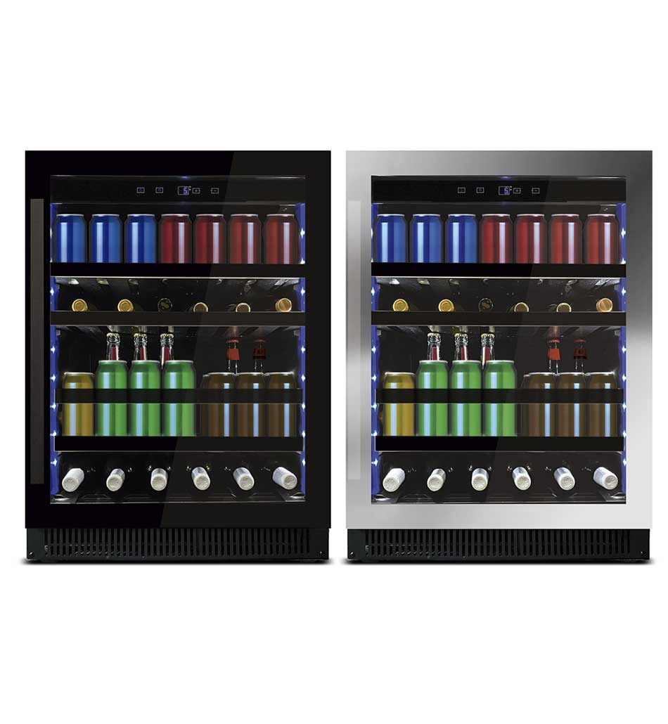 PANDO PFMB 60 CRR  Drink Cooling Center , 125 l, iluminare LED , sticla neagra [2]