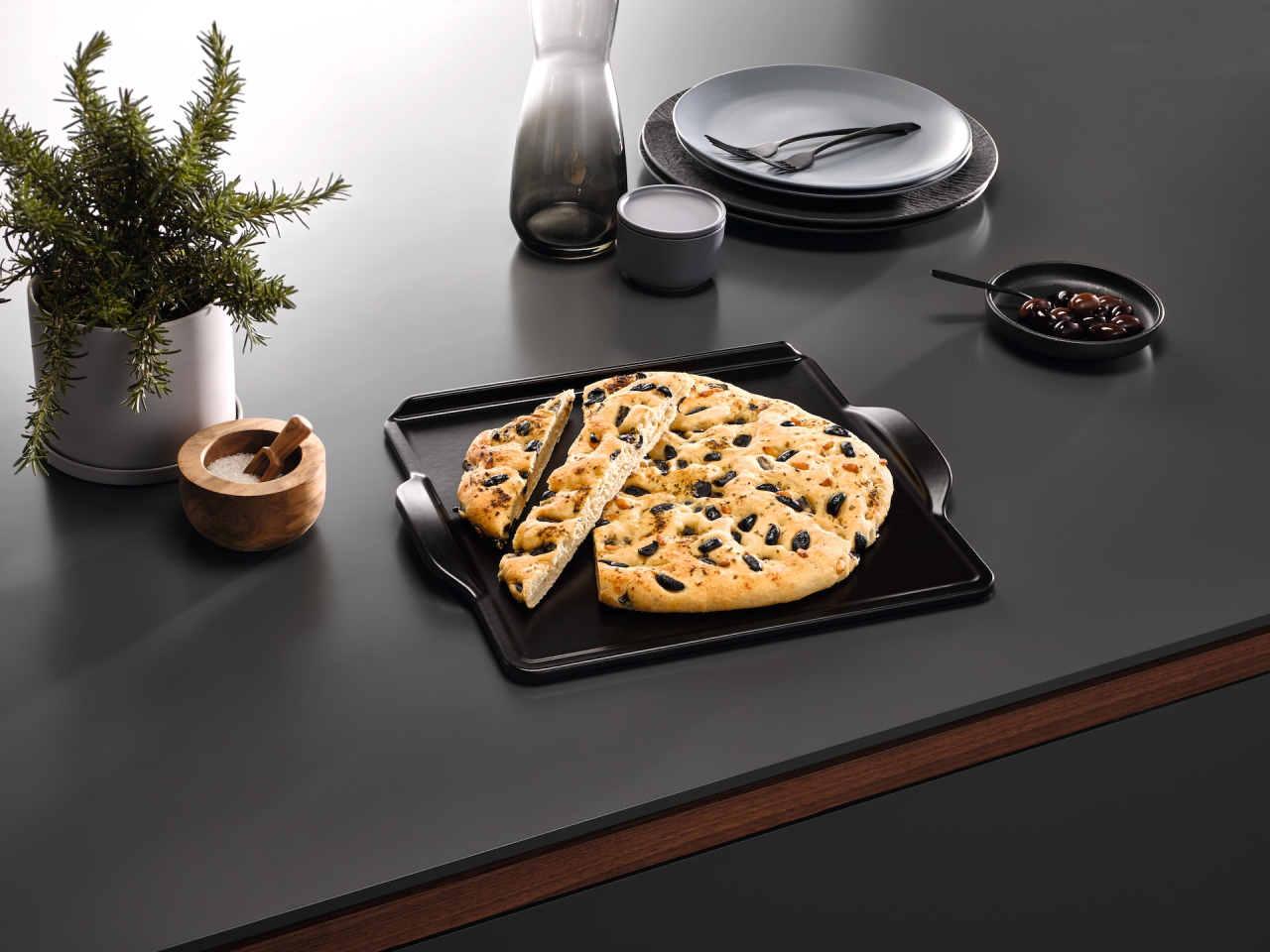Piatră de gătit gourmet și pizza Miele HBS 70, cu lopată din lemn [5]