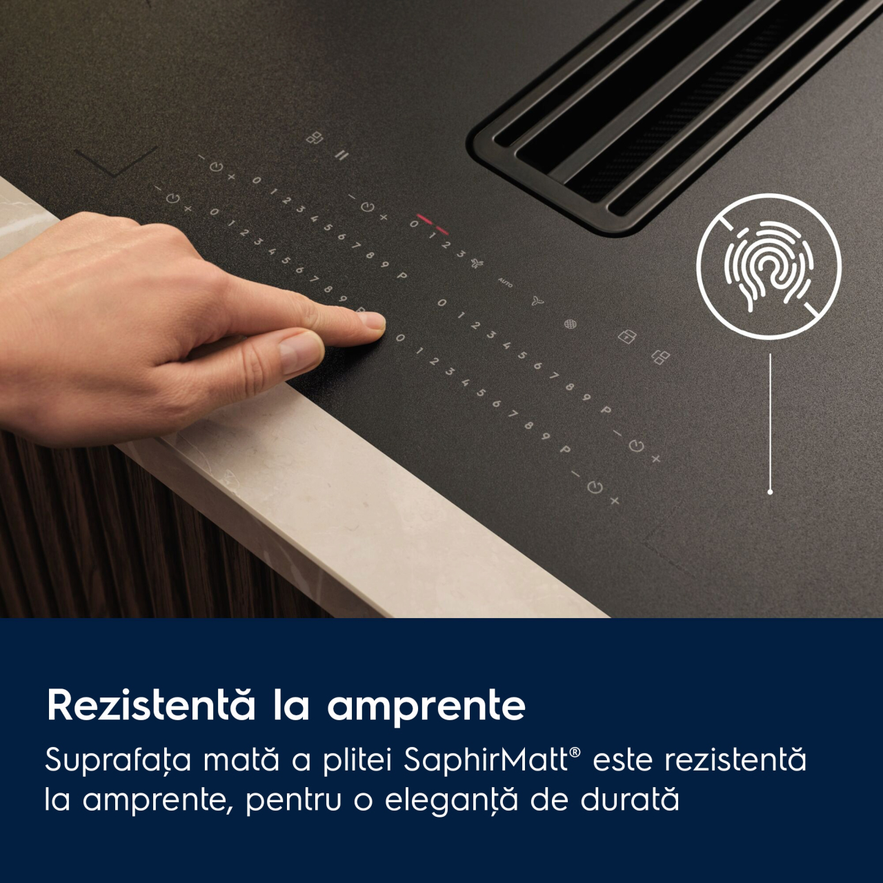 Plită cu hotă integrată XT Bridge ECC83443CZ - 80 cm Negru mat [2]