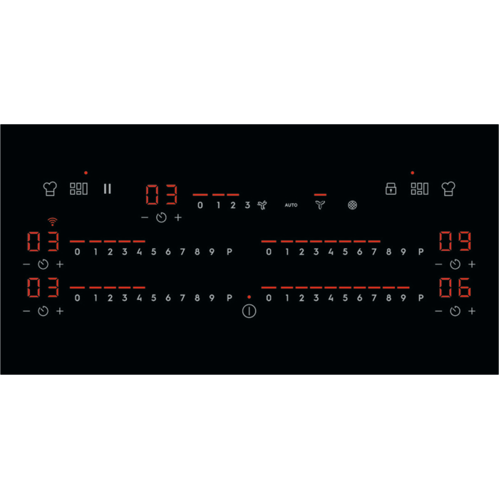 Plită cu inducție cu hotă integrată Electrolux KCC85450, 83 cm, 4 zone gătit, Clasă energetică A+, 630 m³/h, FlexiBridge, Booster, Control Touch, Negru [2]