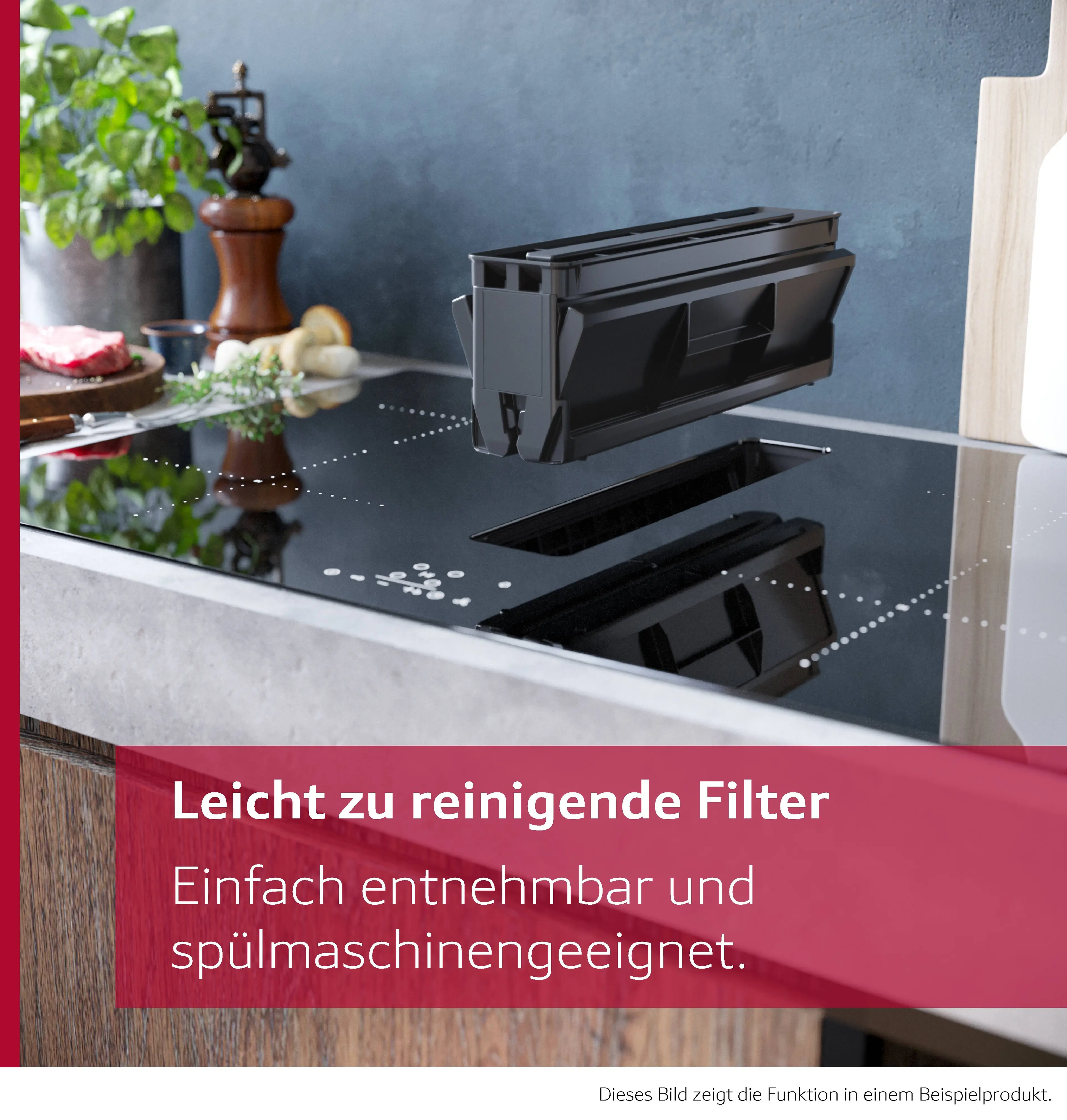 Plită cu inducție cu hotă integrată NEFF N70 V68YHL4B0, 80 cm, FlexInduction, Twist Pad Flex®, Home Connect, 500 m³/h, Negru mat [6]