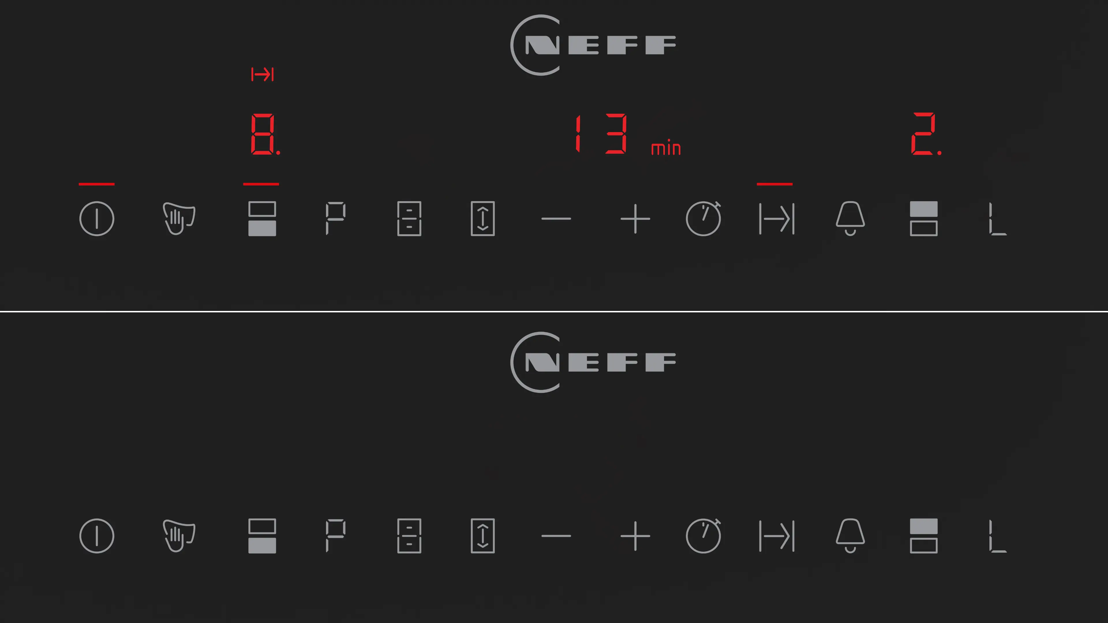 Plită cu inducție Domino NEFF N70 T63TDX1L0, 30 cm, FlexInduction, TouchControl, PowerBoost, 2 zone de gătit, Negru [2]