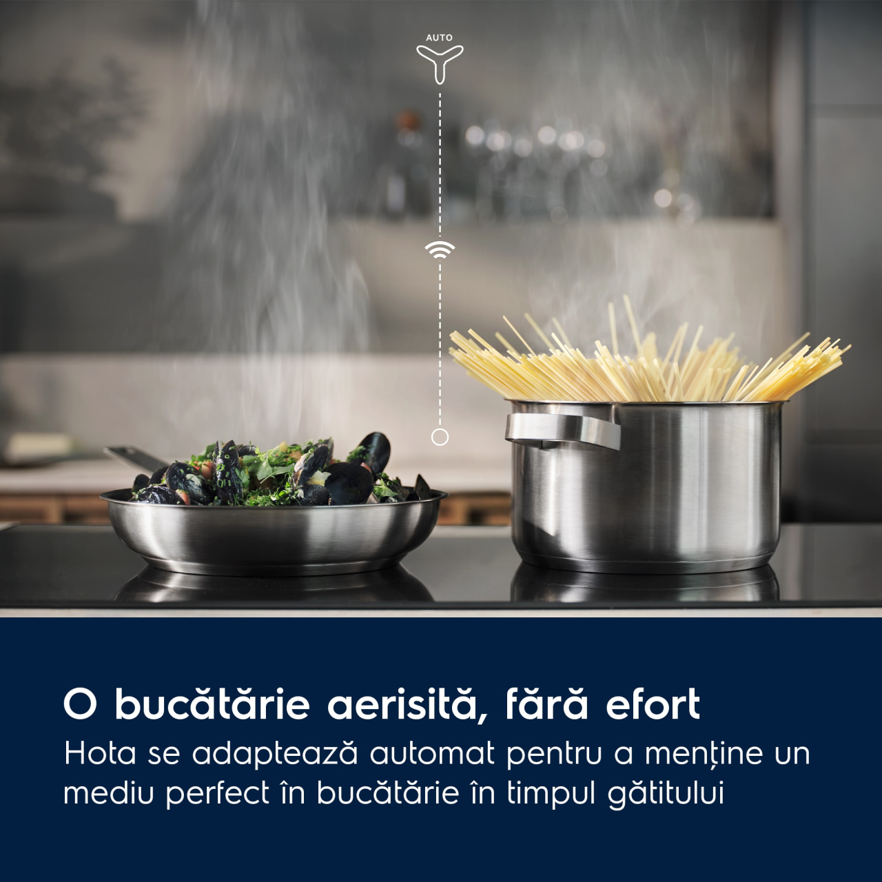 Plită cu inducție Electrolux Y62IS453, incorporabilă, 60 cm, 4 zone de gătit, SenseBoil®, Hob2Hood®, PowerBoost®, funcție punte, control tactil, negru [2]