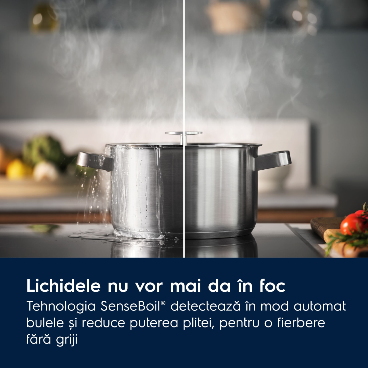 Plită cu inducție Electrolux Y62IS453, incorporabilă, 60 cm, 4 zone de gătit, SenseBoil®, Hob2Hood®, PowerBoost®, funcție punte, control tactil, negru [4]