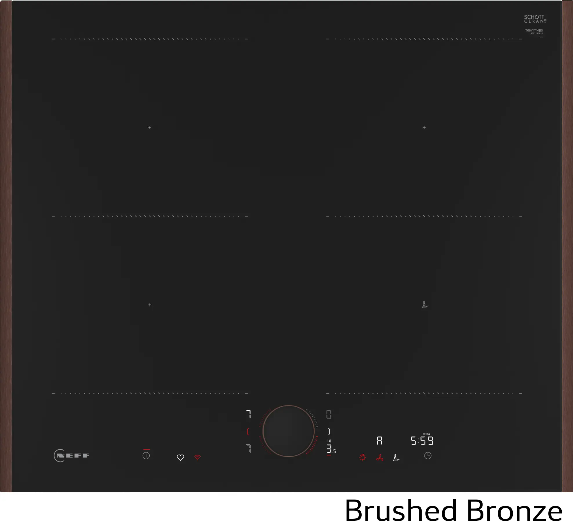 Plită cu inducție NEFF N90 T66YYY4B0, 60 cm, FlexInduction, Twist Pad Flex®, Home Connect, Frying Sensor, Flex Design, Negru mat [4]