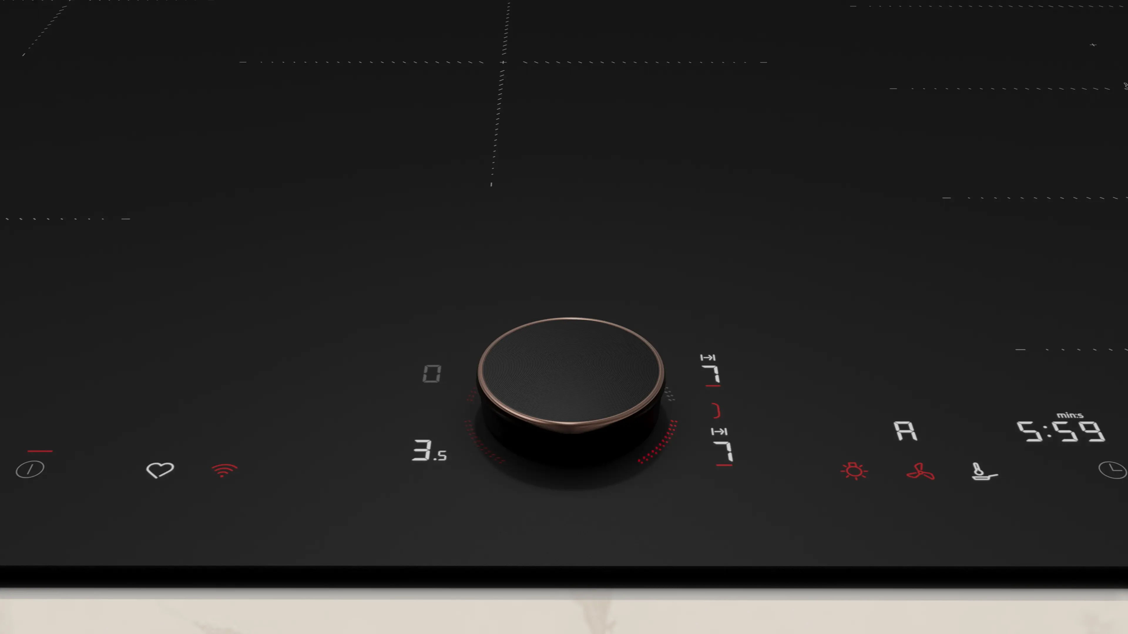 Plită cu inducție NEFF N90 T68YYV4B0, 80 cm, FlexInduction, Twist Pad Flex®, Home Connect, Frying Sensor, Flex Design, Negru mat [2]