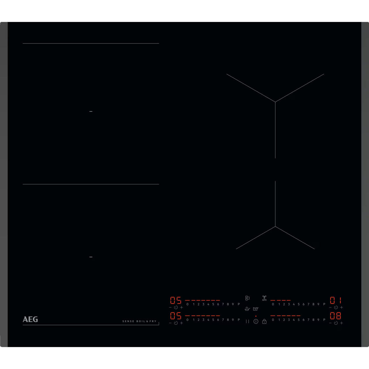 Plita incorpolabila AEG TI64IB30FB, inductie , 4 zone de gatit, Timer electronic, Sense Boil&Fry, Conectivitate hota, Booster, Functie pauza, Functie Punte [1]