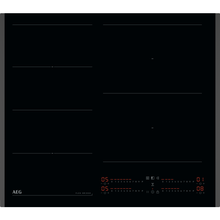 Plita incorpolabila AEG TI64IG00FB, inductie , 4 zone de gatit, Timer electronic, Flexi Bridge, Conectivitate hota, Booster, Functie Punte, 60 cm [1]