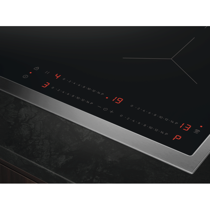 Plita incorpolabila AEG TO64IA0FXB, inductie , 4 zone de gatit, Timer electronic, Conectivitate hota, Booster, 60 cm, Functie pauza,  Culoare neagra, Rama inox [2]