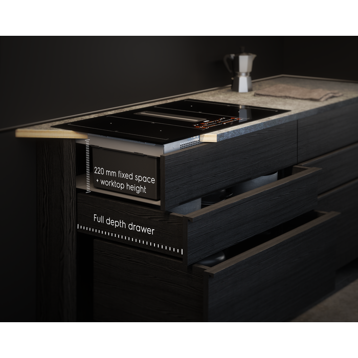 Plita incorporabila AEG CCE84779FB, Inductie, 4 zone de gatit, Hota integrata,  FlexiBridge, Putere absorbrie 630 mc/h, Booster, Timer, 83 cm, Negru [3]