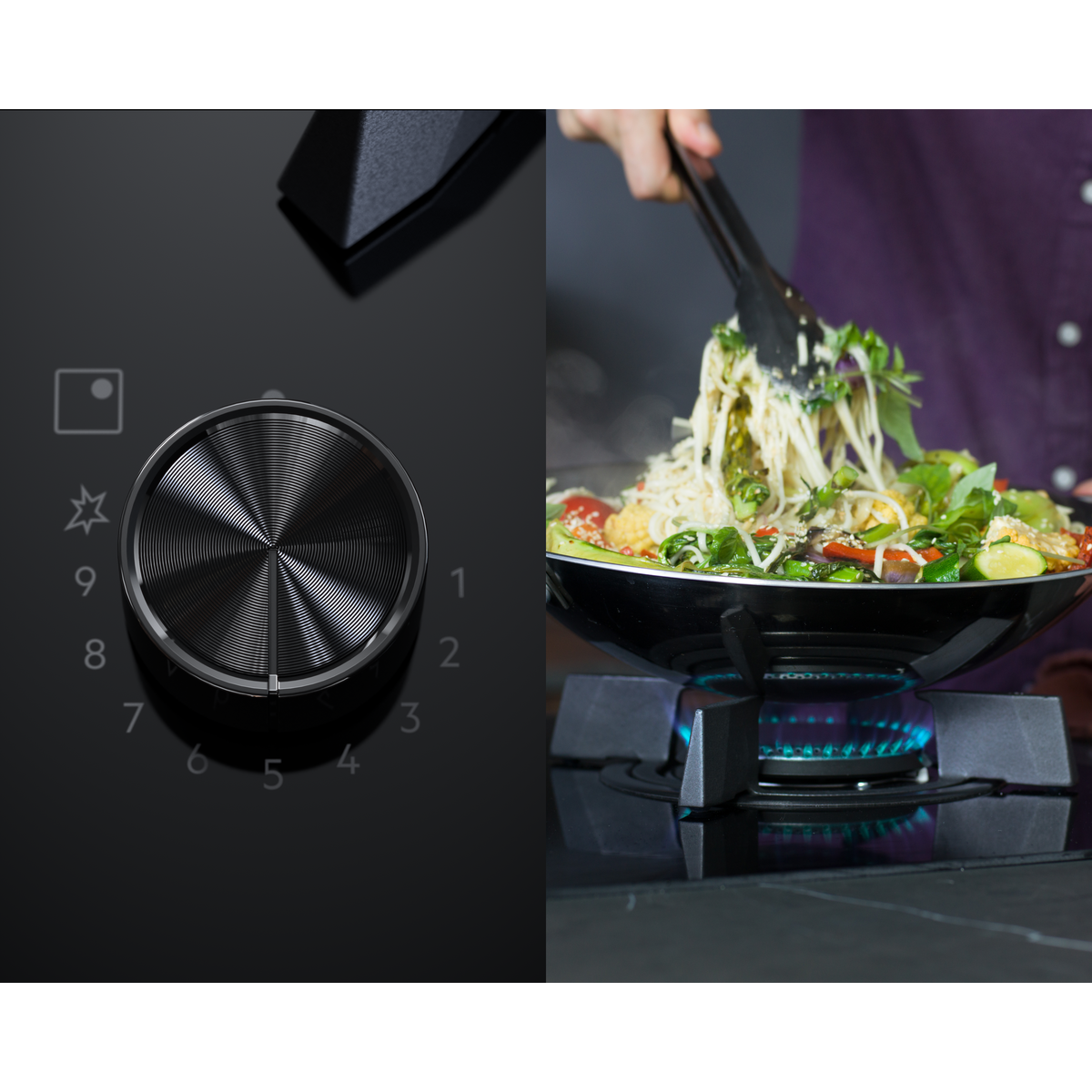 Plita incorporabila AEG HKB64453NB, 4 arzatoare, Aprindere electrica, Gratare fonta, Timer electronic, 60 cm [2]