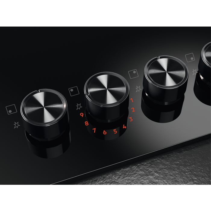 Plita incorporabila AEG HKB64453NB, 4 arzatoare, Aprindere electrica, Gratare fonta, Timer electronic, 60 cm [4]