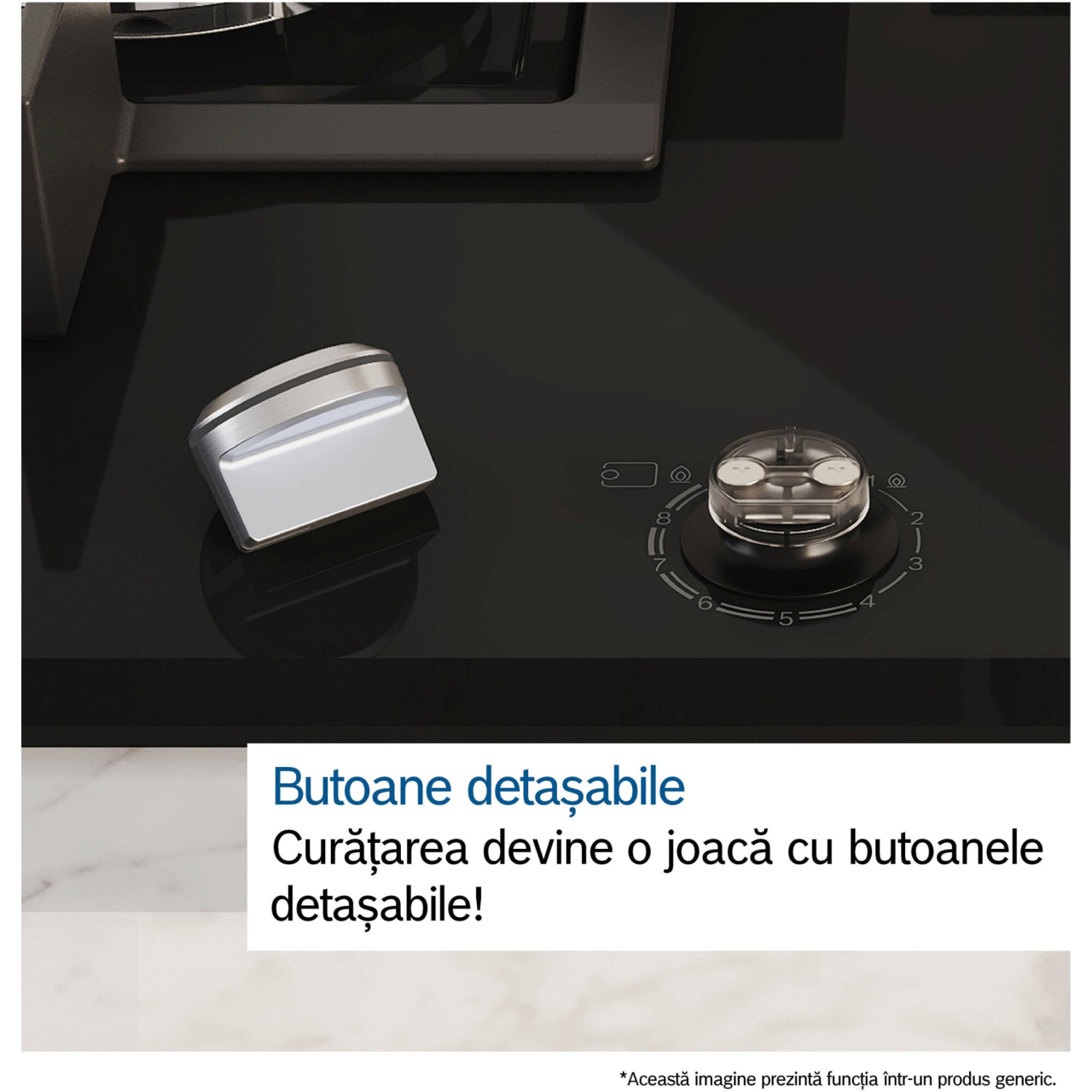 Plita incorporabila Bosch PRP6A6H40, 4 arzatoare, Flame select, Gratar fonta, Touch control & mecanic, Smart Hood Automatic, Home Connect, 60 cm [4]