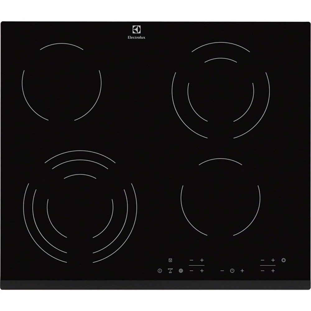Plita incorporabila Electrolux EHF6343FOK, Vitroceramica, 4 zone gatit, Control touch, 59 cm, Sticla neagra [1]