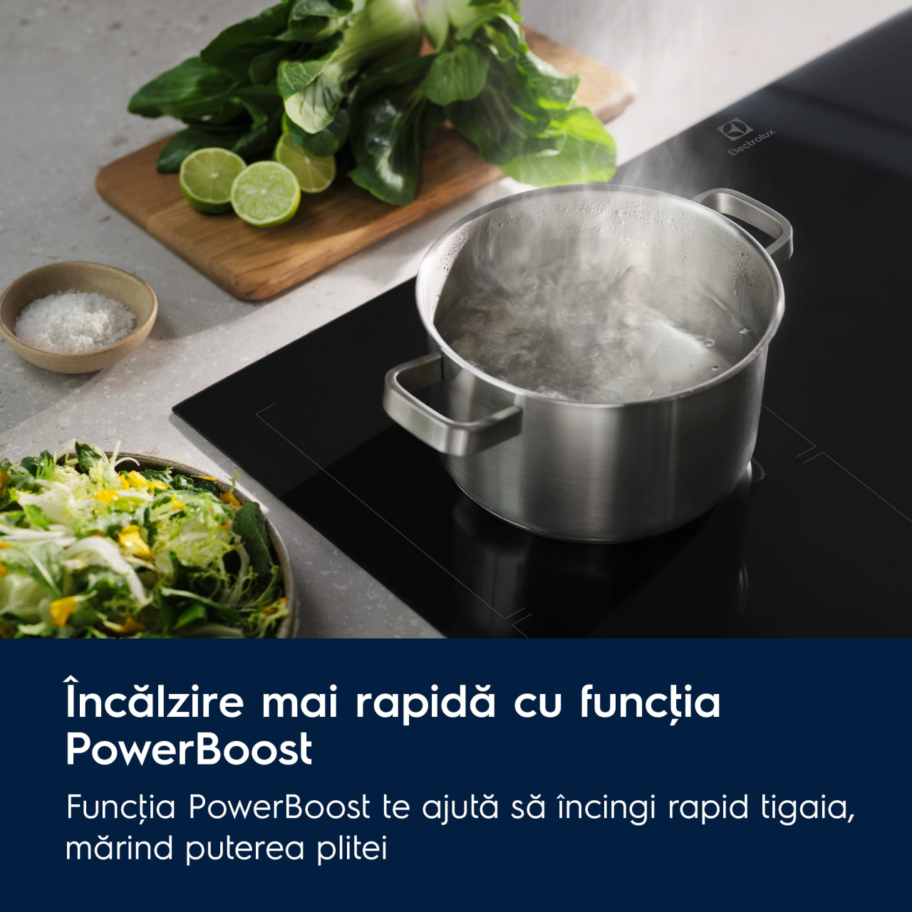 Plita incorporabilă Electrolux EIV734 – Plită cu inducție 71 cm, 4 zone de gătit, Touch Control, Hob2Hood & funcție Bridge, Negru [6]
