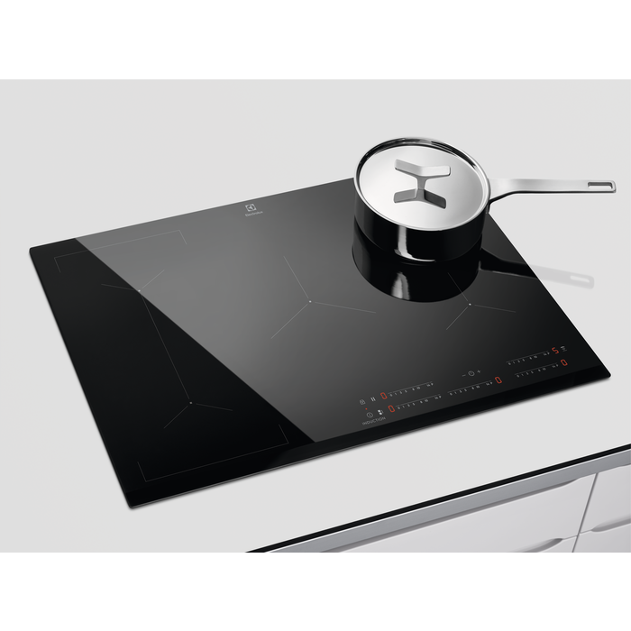 Plita incorporabilă Electrolux EIV835 – Plită cu inducție 78 cm, 5 zone de gătit, Bridge & Hob2Hood, PowerBoost, Control tactil, Negru [4]