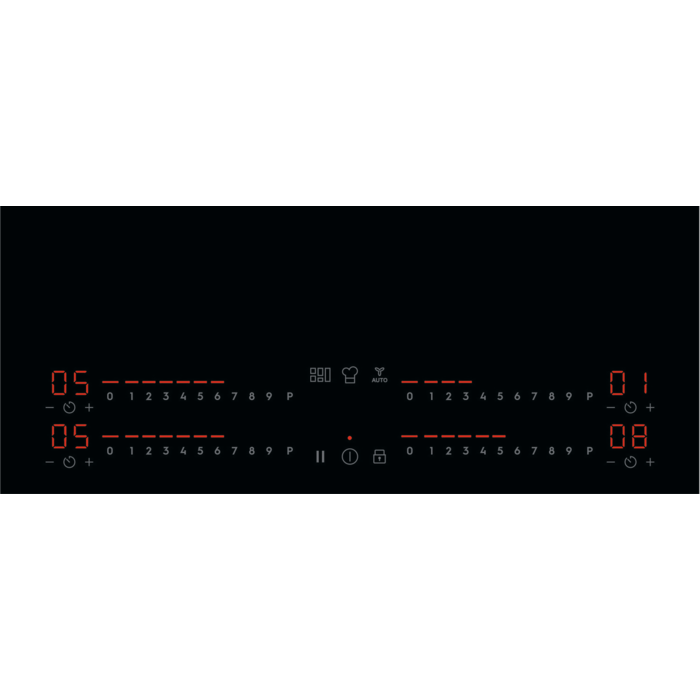 Plita incorporabilă Electrolux EIV85453 – Plită cu inducție FlexiBridge 80 cm, 4 zone de gătit, Hob2Hood® & PowerSlide®, Control tactil, Negru [2]