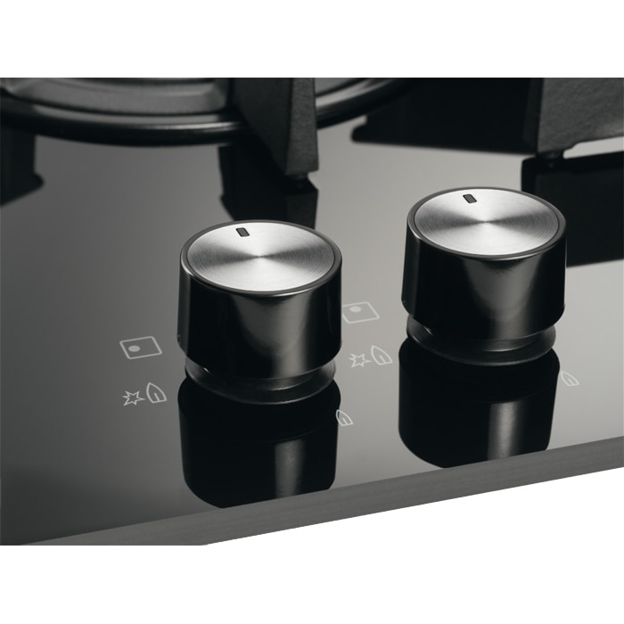 Plita incorporabila Electrolux KGG6426K, Gaz, 4 zone de gatit, Aprindere electrica, Gratare fonta, Gratare fonta, 60 cm, Sticla neagra Electrolux Vezi toate produsele [4]