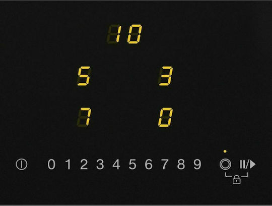 Plita incorporabila Miele KM 6520 FR, Electrica, 4 zone de gatire,  Timer, Stop & Go, Rama inox, 60 cm, Negru [3]