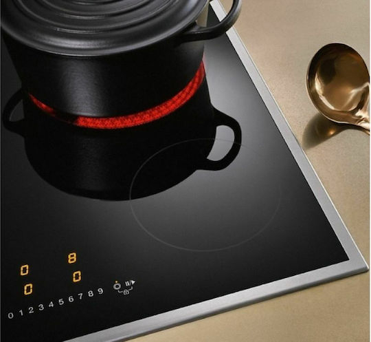 Plita incorporabila Miele KM 6520 FR, Electrica, 4 zone de gatire,  Timer, Stop & Go, Rama inox, 60 cm, Negru [2]