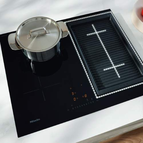 Plita incorporabila Miele KM 7363 FL, Inductie, 4 zone de gatit, Comfort Select, Flex Zone, 62 cm, Negru [4]