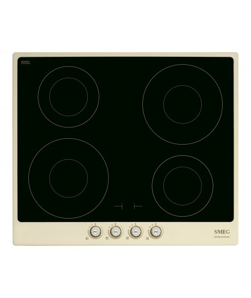 Plita incorporabila Smeg Cortina SI764POM, Inductie, 4 zone gatit, Negru/Crem [1]