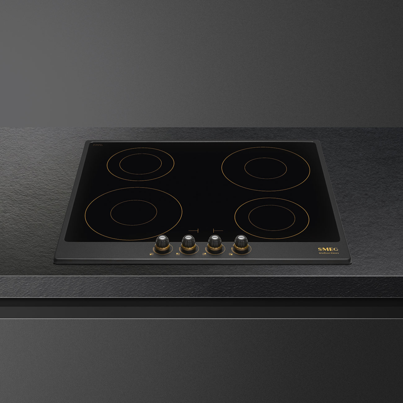 Plita incorporabila Smeg SI764AOM, Inductie, 4 zone gatit, Negru/Arntracite [2]