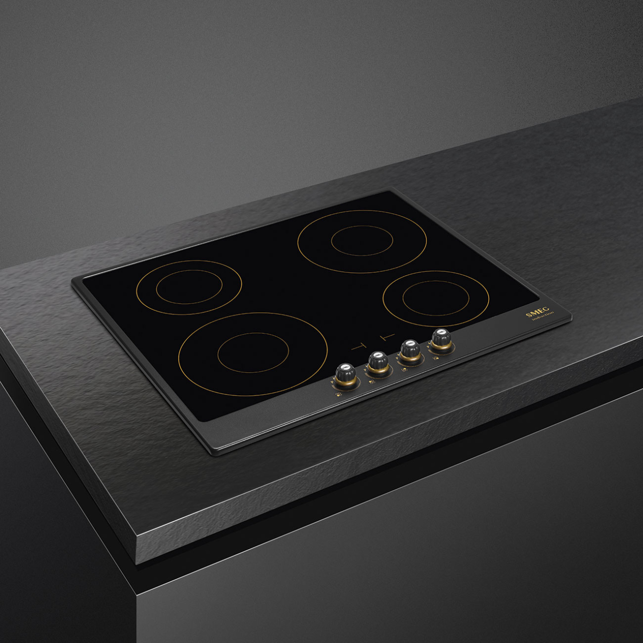 Plita incorporabila Smeg SI764AOM, Inductie, 4 zone gatit, Negru/Arntracite [4]