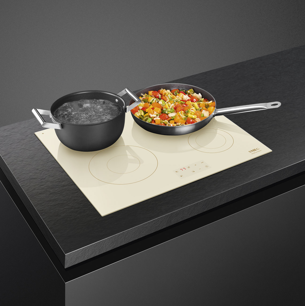 Plita inductie Smeg SI2641DP, 60 cm, 4 zone de gatit, finisaj crem - alama [3]