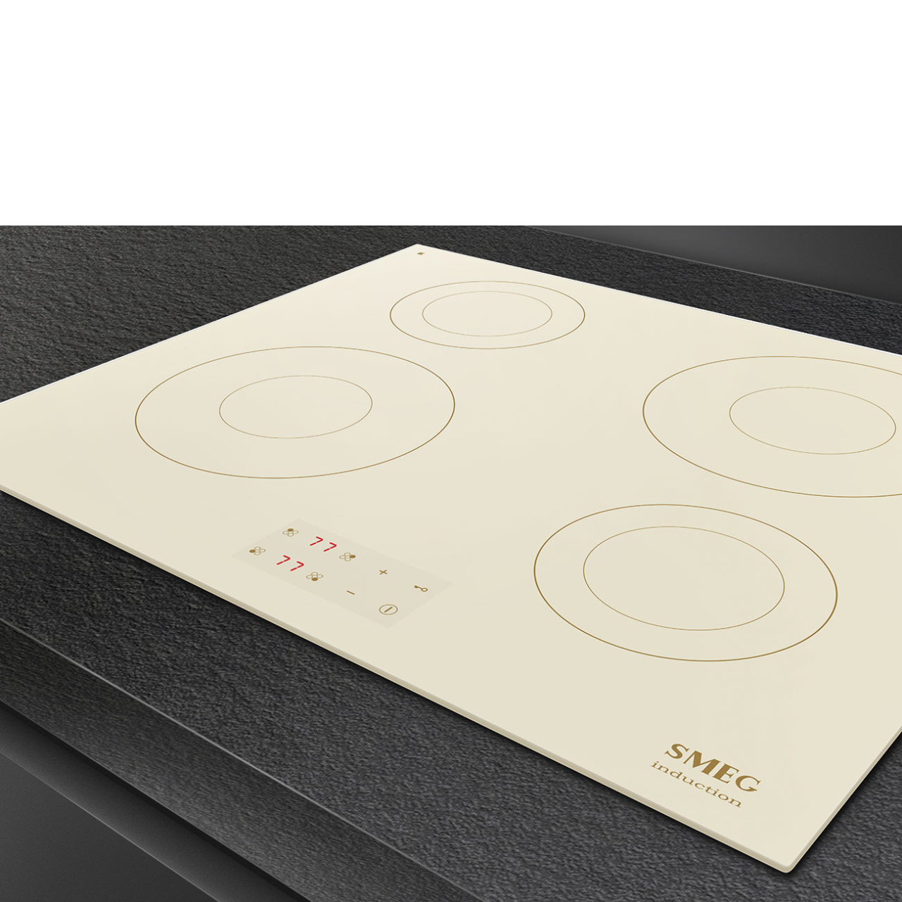 Plita inductie Smeg SI2641DP, 60 cm, 4 zone de gatit, finisaj crem - alama [5]