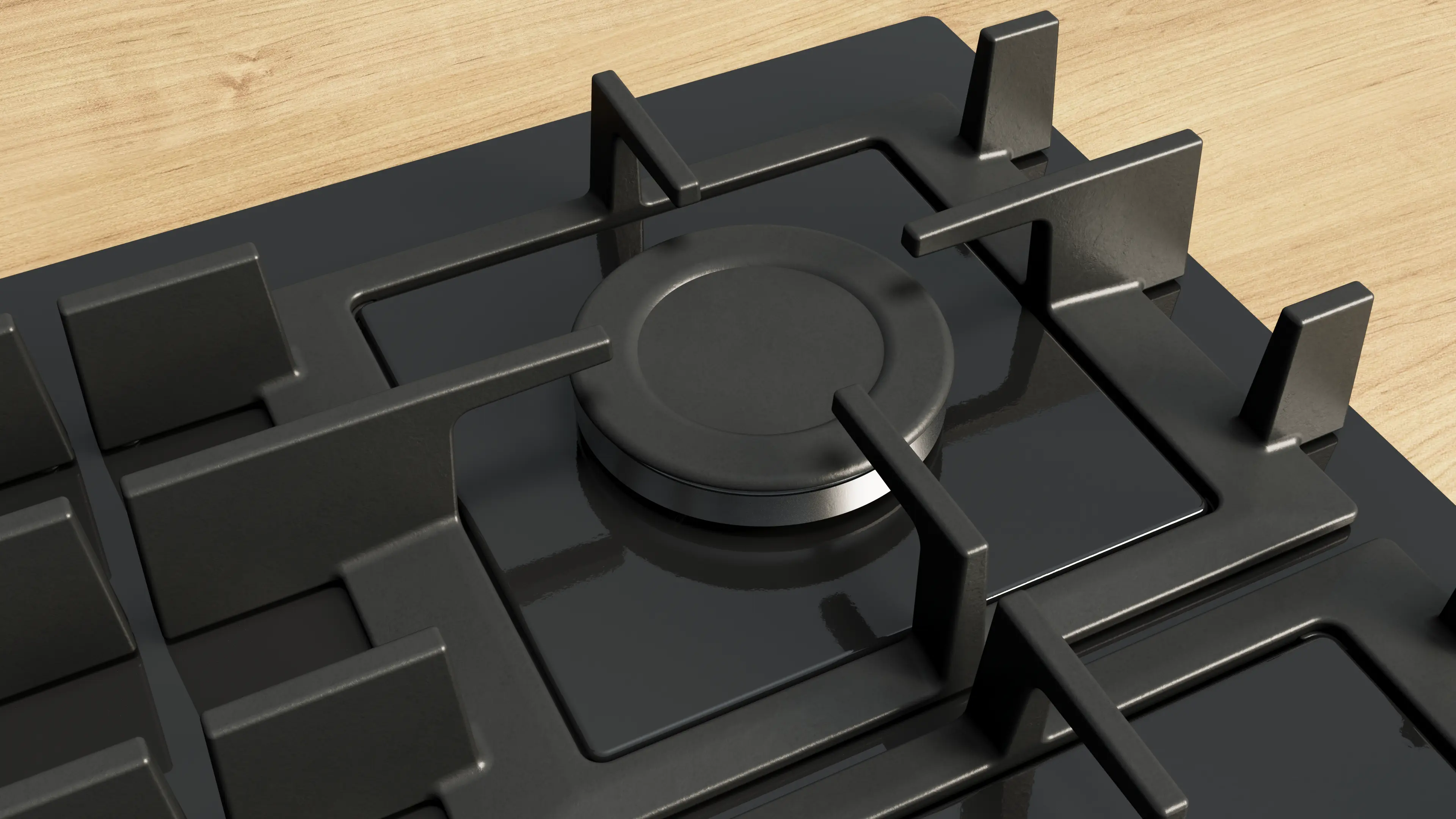 Plita pe gaz Bosch Seria 4, 60 cm, Negru [2]