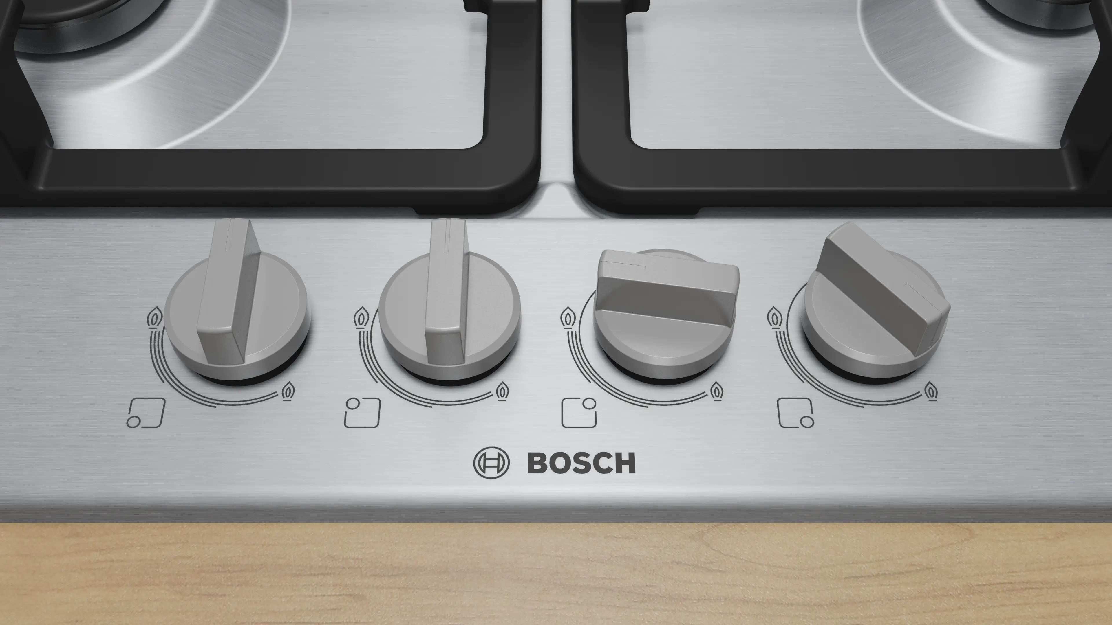 Plită pe gaz Bosch Seria 6, 60 cm, Inox [5]